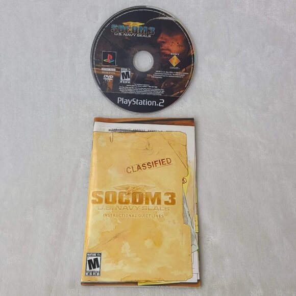 Socom 3: U.S. Navy Seals Sony PlayStation 2 PS2 Game Disc & Manual Only Tested W - Picture 4 of 4